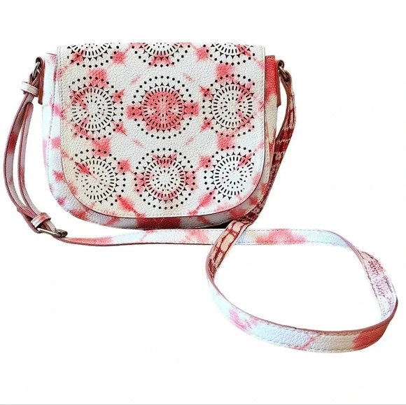 Desigual Tie Dye  Vegan Leather Bohemian Crossbody Mini Bag. - Picture 2 of 11